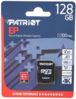 Карта памяти Patriot 128Gb EP Series MicroSDXC V30 A1 U3 Class 10 + SD Adapter (PEF128GEP31MCX)