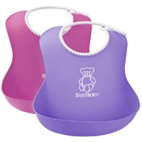 Набор слюнявчиков BabyBjorn Soft Bib Pink/Purple (046208A)