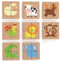 Пазл Viga 32 Magentc Puzzle Block — Animals (50722)