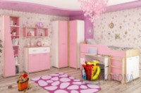 Детский шкаф Мебель Сервис Leo Angularb Pink (701658)