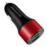 Încărcător auto Nillkin Auto adapter Quick Charge 3.0 Celerity USB+Type C 63W Red