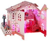 Puzzle 3D-constructor Cubic Fun Holiday Bungalow Dollhouse (with flash led) (P634h)