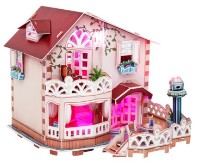 3D пазл-конструктор Cubic Fun Holiday Bungalow Dollhouse (with flash led) (P634h)