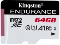 Карта памяти Kingston microSD 64Gb Class10 A1 UHS-I FC + SD Adapter (SDCE/64GB) 
