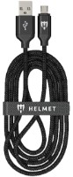 Cablu USB Helmet Nylon Micro USB Cable 2m Black