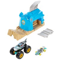 Set jucării transport Hot Wheels Monster Trucks Set Pit and Launch (GKY01)