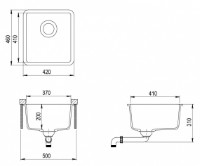 Chiuvetă de bucătărie Aquasanita Helika Arca SQA101 Alba imaginea #2 — magazin online Desire.md