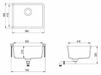 Chiuvetă de bucătărie Aquasanita Helika Arca SQA102 Silica imaginea #2 — magazin online Desire.md