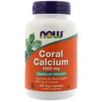 Витамины NOW Coral Calcium 1000mg 100 cap
