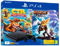 Игровая приставка Sony PlayStation 4 Slim 1Tb + Crash Team Racing + Ratchet & Clank