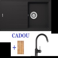 Кухонная мойка Schock Set  D-100S Onyx + Plutos Onyx + Gift Board