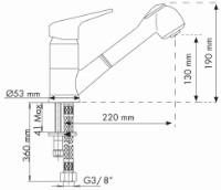 Смеситель для кухни Plados Plusmixext UG70 Black Matt фото №2 — интернет-магазин Desire.md