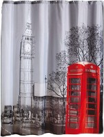 Занавеска для ванной MSV London 180x200cm (42111)