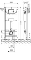 Rezervor WC îngropat cu cadru Schell Montus C120 (030560099)+suport