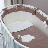 Lenjerie de pat pentru copii Perina Bambino Oval Cappuccino (ББО6.5-125х75)