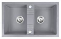 Chiuvetă de bucătărie Ferro DRGM2/48/78GA 780x480mm Gray (00019)