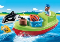 Navă Playmobil 1.2.3: Fisherman with Boat (PM70183)