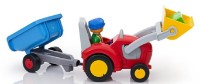 Figura Eroului Playmobil 1.2.3: Tractor with Trailer (PM6964)