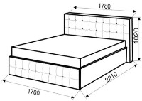 Кровать Ambianta Rio 1.6m Alb