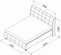 Кровать Ambianta Samba 1.4m Maro фото №2 — интернет-магазин Desire.md
