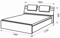 Кровать Ambianta Fenix 1.4m Sonoma