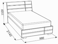 Кровать Ambianta Amigo 0.9m Gray фото №4 — интернет-магазин Desire.md