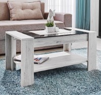 Журнальный столик Ambianta Oscar 900x500x445mm Alb Samoa