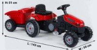Kart cu pedale Pilsan Active Tractor (07-316)