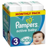 Scutece Pampers Active Baby Midi 3/208pcs