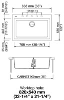 Кухонная мойка Plados One ON8410 UM44 Black фото №2 — интернет-магазин Desire.md