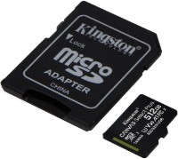 Карта памяти Kingston microSD 512Gb Class10 A1 UHS-I + SD adapter (SDCS2/512GB)