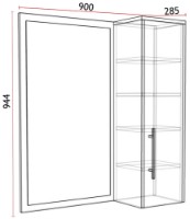 Oglindă Fabrik Home Modul №6 White Ash  imaginea #2 — magazin online Desire.md