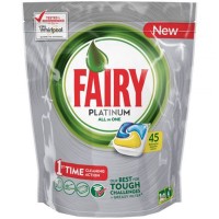 Detergent pentru mașine de spălat vase Fairy Platinum All in One 45cap