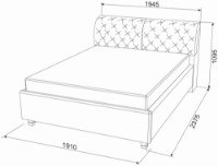 Кровать Ambianta Frankfurt 1.8m Maro