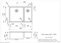 Кухонная мойка Reginox New Jersey L 34x37+18x37  фото №2 — интернет-магазин Desire.md