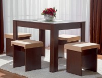 Set masă și scaune Ambianta Mia + 4 Chair Sonoma inchis