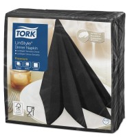 Салфетки для сервировки стола Tork LinStyle Black (478726)