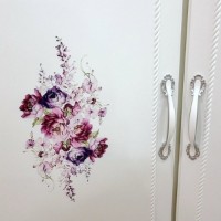 Детский шкаф SV-Мебель Akvarel 1 Ash Anchor Light/White Matte Flowers