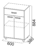 Тумба SV-Мебель Визит 1 с ящиком Дуб Сонома/Сосна Джексон
