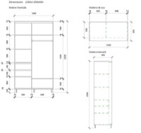 Dulap cu uşi glisante Mobildor-Lux Aron Mirror 120x220 Oak Sonoma (aron506) imaginea #4 — magazin online Desire.md