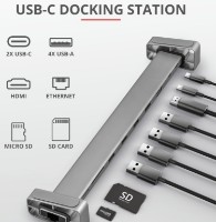 Multiplicator Trust Dalyx Aluminium 10-in-1 USB-C Multi-Port Docking Station (23417)