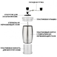 Râșniță manuală de cafea Fissman 8252 16cm