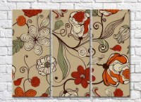 Картина ArtPoster Abstract branches with flowers on a Beige background (500035)