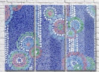 Картина ArtPoster Abstract circles on a Blue background (3499060)