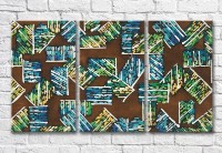 Картина ArtPoster Abstract drawing Brown/Blue (3499117)