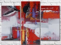 Картина ArtPoster Abstract drawing in shades of Red (3499105)