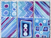 Картина ArtPoster Abstract shapes Blue and Purple (3499063)