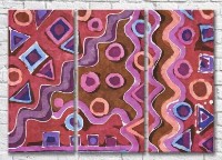 Картина ArtPoster Abstract shapes Pink and Purple (3499066)