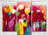 Картина ArtPoster Abstraction from tulips on a Pink background (3572537)