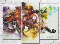 Картина ArtPoster Abstraction on a marine theme in Red/Purple tones (3499110)